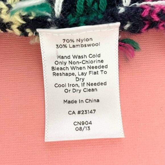 Talbots Fair Isle PETITE Colorful Knit Holiday Sequin Cardigan - Picture 7 of 7